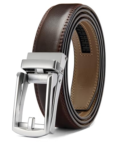 Image of CHAOREN Mens Dress Belt - Ratchet Belt Leather 1 1 /4 inch Comfort Click - Perfect Companion to Mens Dress Shoes