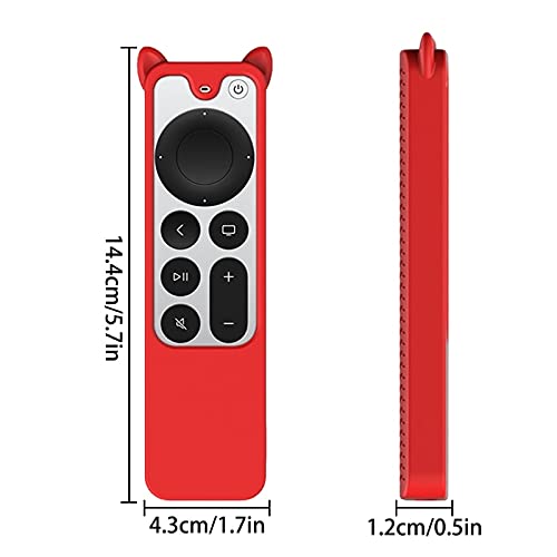 Cubierta de Control Remoto Funda Protectora Cubierta de la Caja de Silicona Compatible con TV para Siri Remote 2nd Gen Remote Contro (Color : Black)