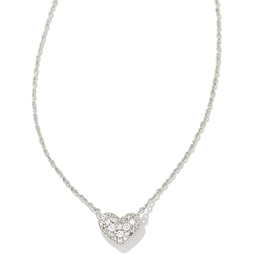 Kendra Scott Ari Pave Crystal Heart Necklace, Fashion Jewelry For Women