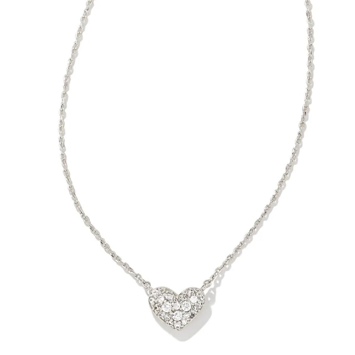 Ari Pave Crystal Heart Necklace, Fashion Jewelry For Women