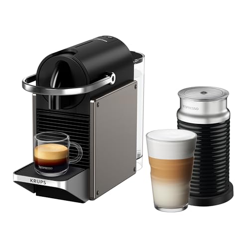 KRUPS XN306TK Nespresso Pixie Titan Machine à expresso, recettes programmables, 2 longueurs, arrêt automatique, 1260 W, 0,7 l