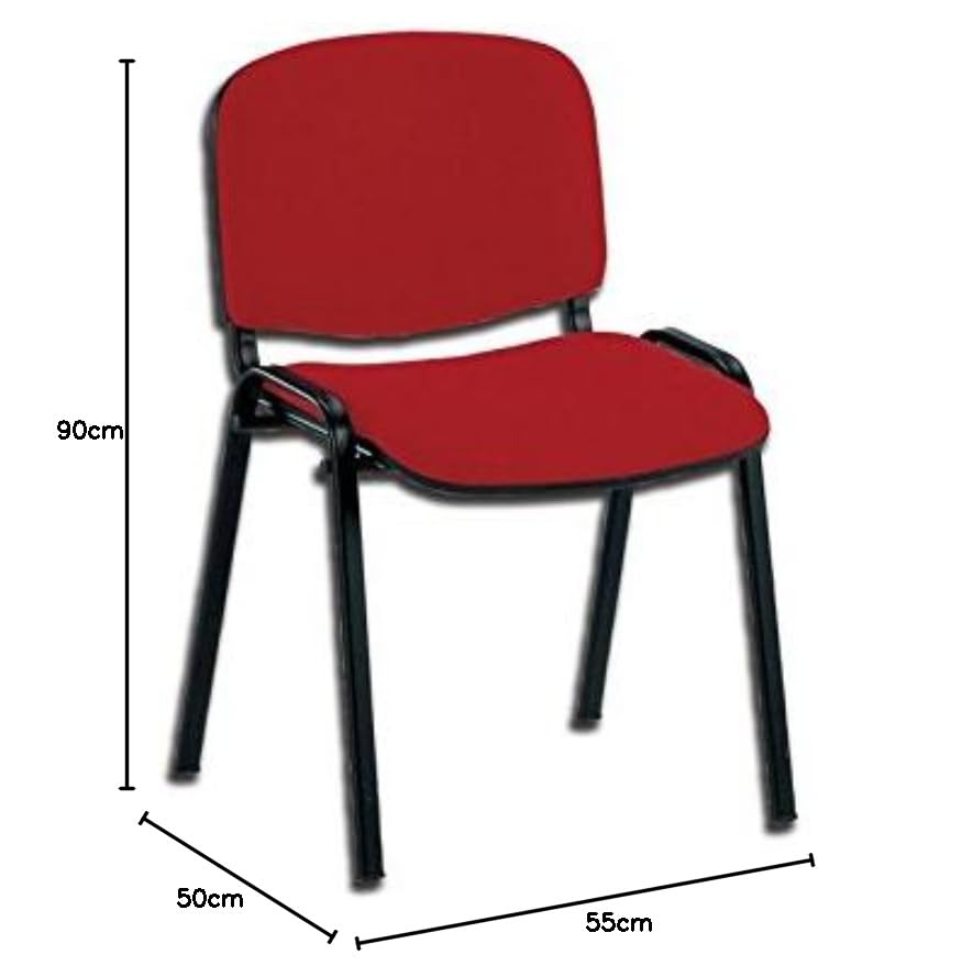 GIMA 45030 Sedia ISO, Tessuto Rosso (TN 050), 1 Pezzo