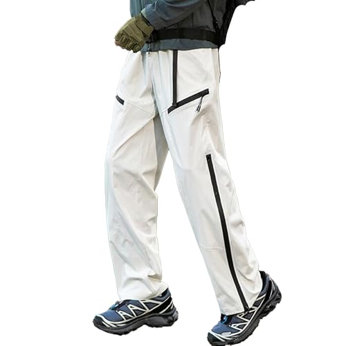 XYXIONGMAO Men's Streetwear Black Loose Multi-Pocket Joggers Cargo Pants Techwear Pleated Overalls Hip Hop Casual Sweatpants