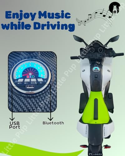 Image of LITTLE PUP Yamaha R9 Battery Operated Bike for Kids | Electric Bike for Child | LED Light & Music | Baby Ride on Toy Rechargeable Battery | for Kids to Drive 2 to 10 Years Boys and Girls