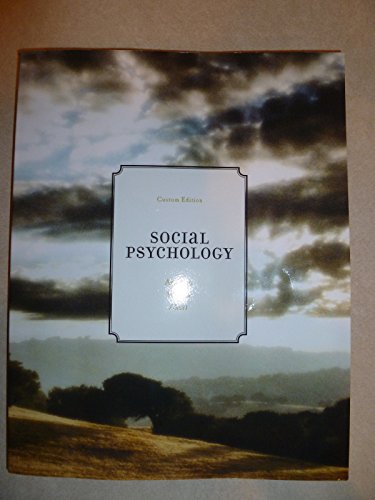 Social Psychology, 1/e