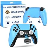 BELOPERA Control for PS4 Controller,Wireless Remote for Playstation 4 Controller,No Drift ALPS Joystick,Cheap Custom for PS4 Slim Pro PC,Dual Vibration Gamepad with Back Paddles,Turbo,Blue