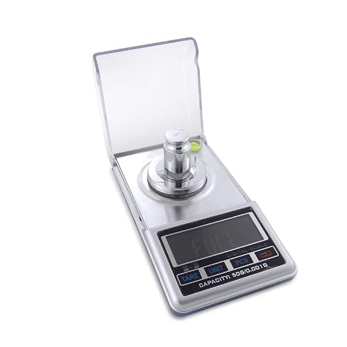 Mjadaade One Color High-Precision Milligram Jewelry Scale, Carat Scale, Micro Electronic Scale, 0.001G High-Precision Jewelry Scale(50G 0.001G)