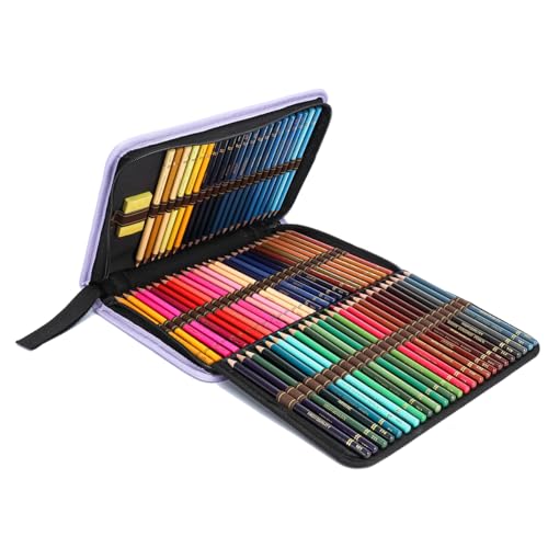 Image of YOUNGCOL 72 Slots Colored Pencil Case Pencil Holder Color pencil organizer Storage (Purple)