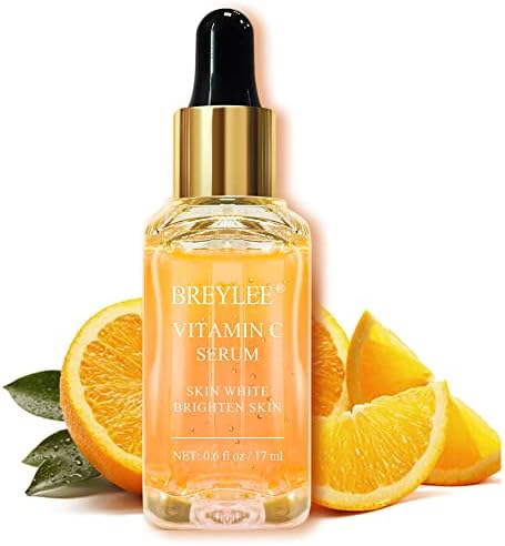 Vitamin C Serum for Face, BREYLEE Vitamin C Facial Serum, Moisturizing Face Serum, Anti Aging Serum for Skin Care, Brightening Skin with Hyaluronic Acid, Vitamin E, Retinol, Nicotinamide 0.6 Fl Oz