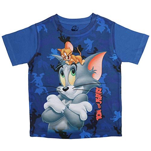 Tom & Jerry Boy's Animal Print Regular Fit T-Shirt
