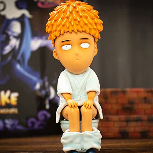 One Punch Man Figure Saitama Toilet Figure 15Cm Anime Saitama Sensei Funny Cute Action Figure Pvc Statue Model Collection Decoration #TOP4