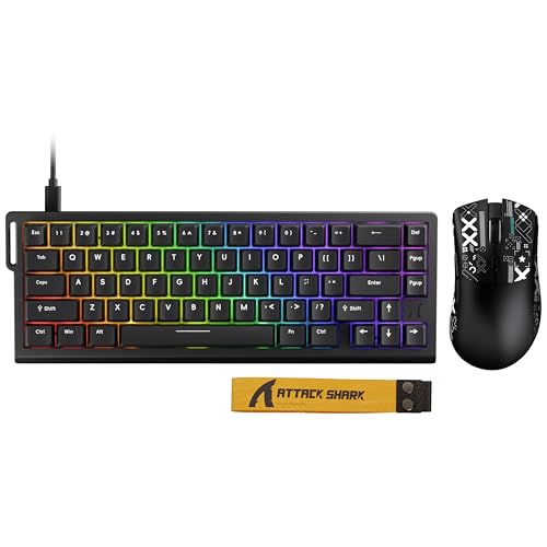 ATTACK SHARK X68HE sbggK[ Q[~OL[{[h Zbg R1 Q[~O}EX RT0.01mm LL[{[ 8K|[O[g CXCb` QMKx gC[[h Q[~O}EXt }EXd 59g 1800