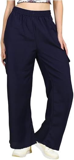 Cutiekins Girls Regular Fit Solid Cargo Pant | Lightweight &amp; Comfortable Fabric | Cargo Pant for Kids | Ideal for Casual &amp;...