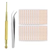YOFDAL 1200 Pcs Akupunkturpflaster Ear Seeds Akupunkturstift Akupressur Stift Akupressur Pflaster Ear Seeds für Ohrakupunkturpunkt-Massage mit 1 Akupunktur Stift 1 Ohrpunktdiagramm 1 Pinzette
