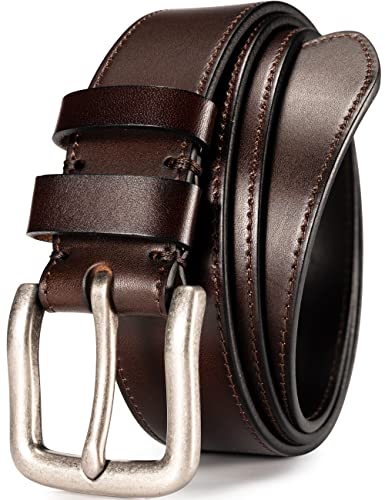 Image of WOLFANT Full Grain Leather Belt for Men,1.5 inch Italian Real Solid Leather | All-Day Comfy Durable Leather Belt for Casual, Work and Daily Wear