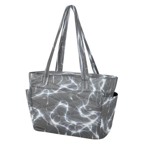 Sac fourre-tout pour femme gris éclair idéal pour plage travail et trajets quotidiens