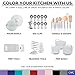 COOK WITH COLOR Kitchen Gadget Set Copper Plated Stainless Steel Utensils with Soft Touch Handles, Copper White, 7 Pieces