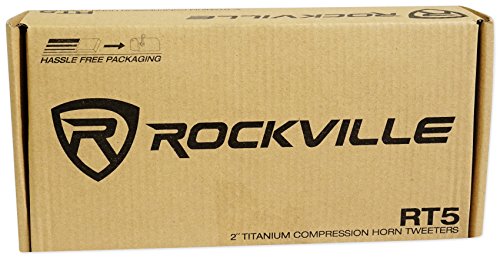 Pair Rockville Rt5 2.8" Aluminum Car/Pro Tweeters W Titanium Diaphragm+Kapton Vc, Silver #TOP6