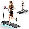 Walking Pad Treadmill for Home Foldable - 3-In-1 Under Desk Treadmills with 15% Auto Incline Handles LED Display Tablet Holder and Remote Control, 3.5HP Compact 136KG Capacity Running Machine
