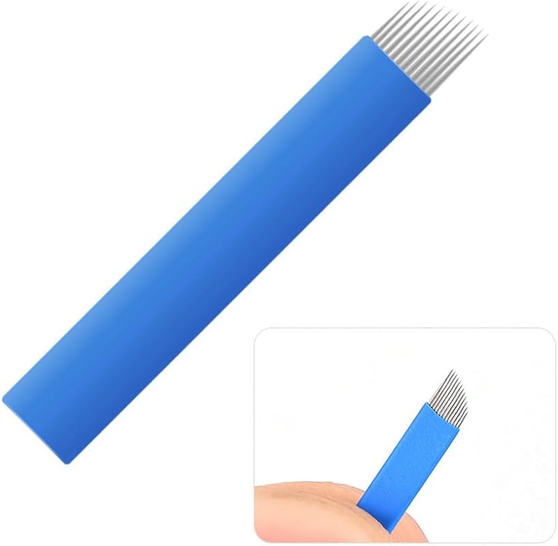 HOTWE Agulhas para Microblading S12, 50 unidades, aço inoxidável 316, 0,18 mm