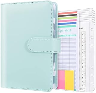A6 Budget Binder Planner, BENUAN Money Saving Wallet with Cash Envelopes, Money Organizer Binder for Cash Saving, Blue