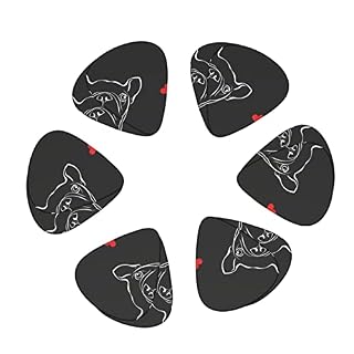 Ensemble de 12 médiators de guitare pour chien bouledogue français pour guitare acoustique, guitare électrique… - Les Beatles, Paul McCartney, John Lennon, RIngo Starr, George Harrison Ensemble de 12 médiators de guitare pour chien bouledogue français pour guitare acoustique, guitare électrique… – Image 2