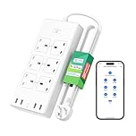Meross Smart Power Strip with USB, 6 AC Outlets and 4 USB Ports, Alexa extension lead Compatible with Alexa, Google, SmartThings, 2.4GHz WiFi (Packaging may vary)