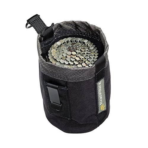 Diamondback Db Sax2 Tool Pouch With Belt Clip - Modular Clip On Tool Pouch For Tool Belts, Vests, And Panels - Ideal Carpenter And Electrician Tool Pouch For Nails, Screws & Fasteners (Black) #TOP3