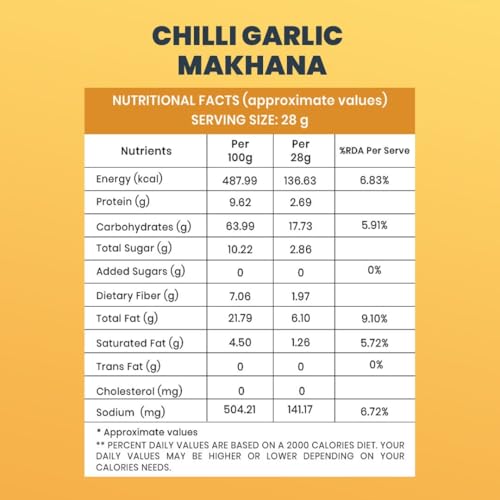 Image of Snackriti 30g Thai Sweet Chilli Flavoured Roasted Makhana | Sweet & Spicy Crunchy Fox Nuts Snack | Healthy Low Calorie Superfood, High Protein & Gluten Free | Guilt-Free Anytime Snacking