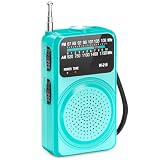 Kleines Tragbares Radio, FM/AM Empfang, Integrierte LED Taschenlampe