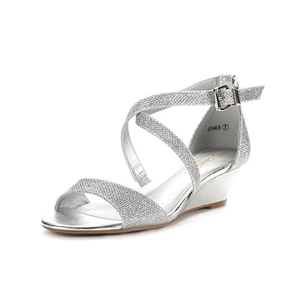 DREAM PAIRS Women's Ankle Strap Low Wedge Sandals