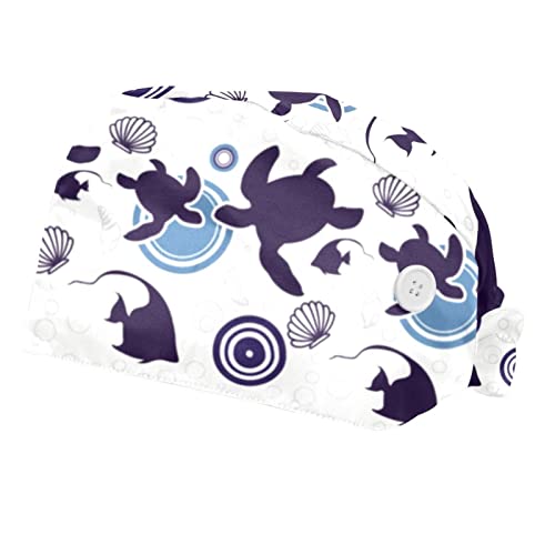 Casquettes de travail ajustables motif tortue qui absorbent la sueur au quotidien