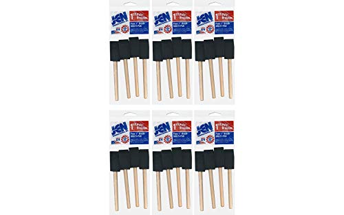 Jen Mfg Sponge Brush PAA52524 JEN Poly-Brush Multi-Pak 1" Wide 4pc 6 Packs