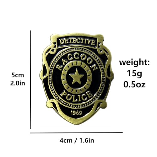 Image of Sheriff Police Badge Pin - RE Police & Cowboy Honor Stars Accessories - Cosplay Costume Gift for Women Men
