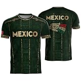 Noryzen Active Mexico Soccer Jersey, Mexico Jersey Men, Mexican Soccer Jerseys, Mexican Jerseys for Men 3 (L)