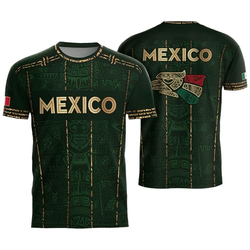 Noryzen Active Mexico Soccer Jersey Mexico Jersey Men Mexican Soccer Jerseys Mexican Jerseys for Men 3 (L)