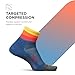Feetures Elite Light Cushion Quarter Solid - Sport Sock with Targeted Compression - Solar Ascend, M (1 Pair)