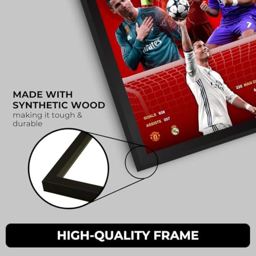 Image of Funk You Store Ronaldo Framed Poster | Cristiano Ronaldo Wall Art | CR7 Edition | Football Legend | Premium Sports Decor for Football Fans | Motivational Wall Poster (F 090)