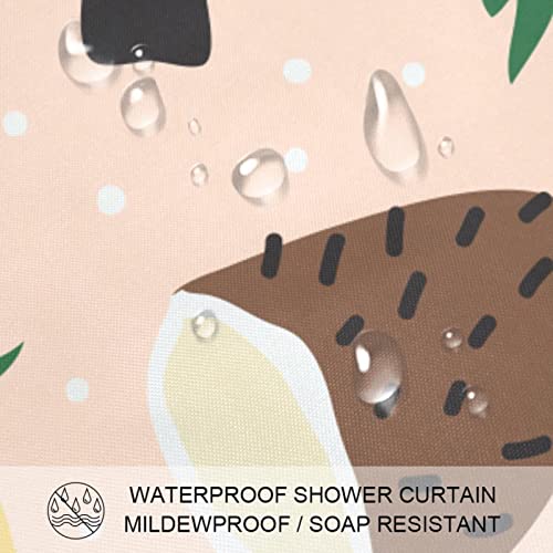 Rideau de douche tropical imperméable pour sol toujours sec - 4
