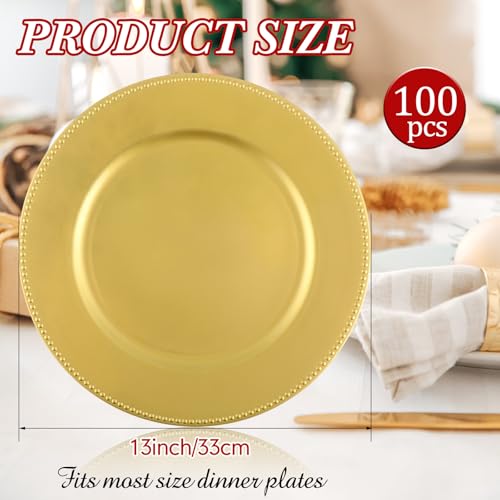 Platos de carga Jinei, pack 100 unidades, dorados, plástico miniatura 3