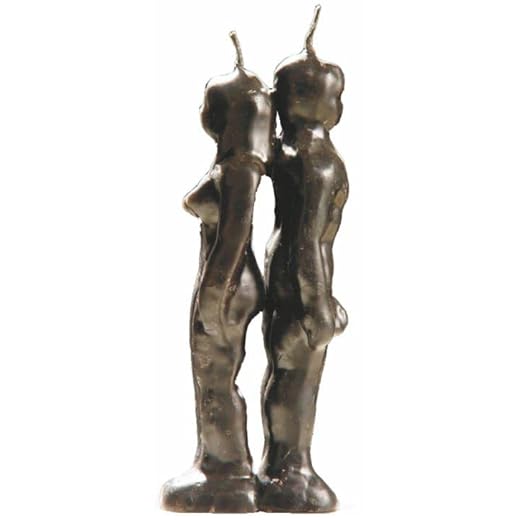 Vela Pareja Separación Negra 18cm