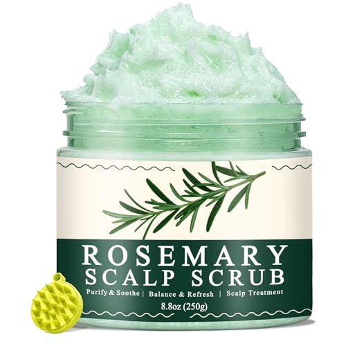 Scalp Scrub, Scalp Exfoliator with Rosemary & Mint, Hair Treatmen...