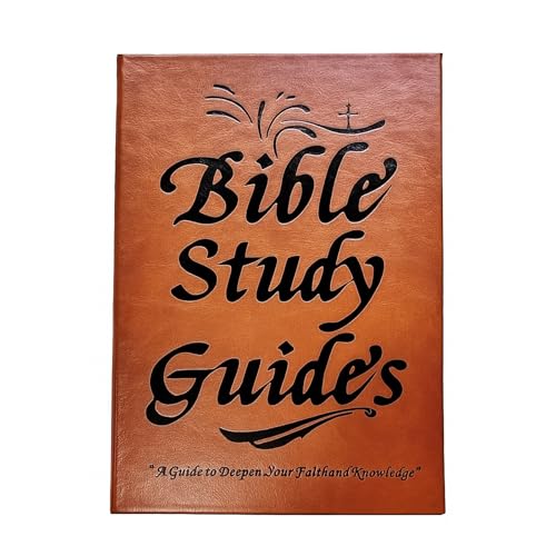 Image of zhongko 66-Page Bible Study Guide, Bible Study Journal, Bible Study Supplies with Leather Cover, Daily Devotional Notebook, Prayer Journal Note, Faith Based Religious Gift for Men Women