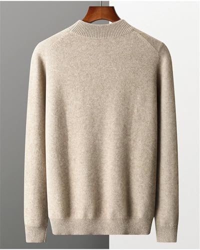 Men's Pullover Sweaters Long Sleeve O-Neck Loose Striped Knitted Cashmere Pullovers3