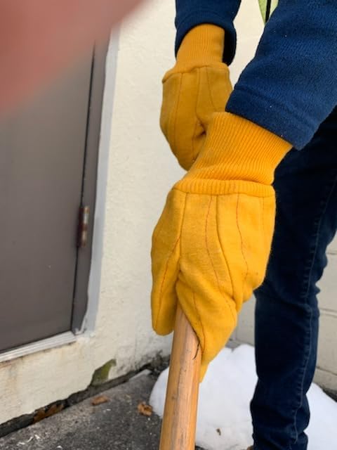 Stauffer Cotton Double Palm Chore Gloves with Knit Wrist Cuff | Yellow Color, 10" Length, 2 Ply Count - (Pack of 12) - Image 5