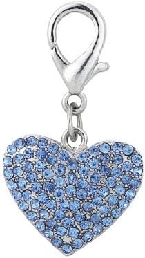 Pingente de Coração com Strass para Coleira de Gatos e Cães PETFAVORITES