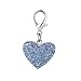 PetFavorites Couture Designer Fancy Bling Rhinestone Heart Pet Cat Dog Necklace Collar Charm Pendant Jewelry (Blue)