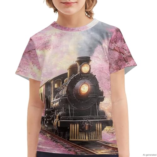 Image of WELLFLYHOM Kids Tshirts Girls Boys Short Sleeve Crewneck Tees Shirts Casual Sport Pullover Tops Size 3-16 Years