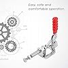 Toggle Clamp,Iron Galvanized Quick Fixed Toggle Clamp Holding Push Pull Action Hand Tool (GH-302-FM)