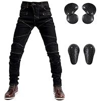 Pantaloni Jeans Moto SHUOJIA Uomo - Con Protezioni Rimovibili Per Ginocchia E Fianchi | Denim Elasticizzato
